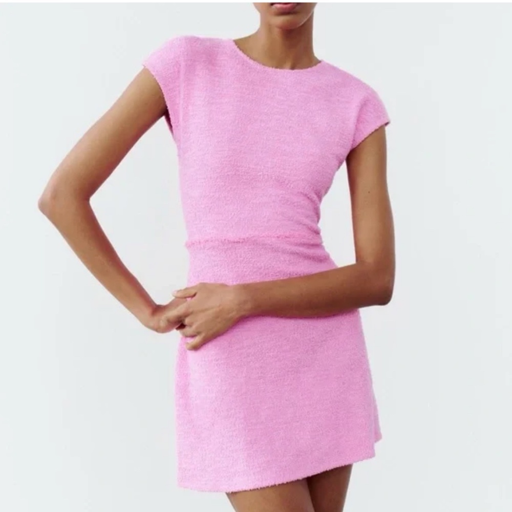 Zara textured jacquard dress